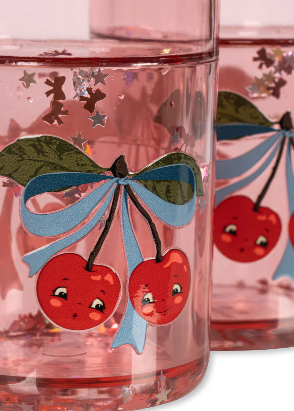 2 Pack Glitter Cups- Cherry Bow