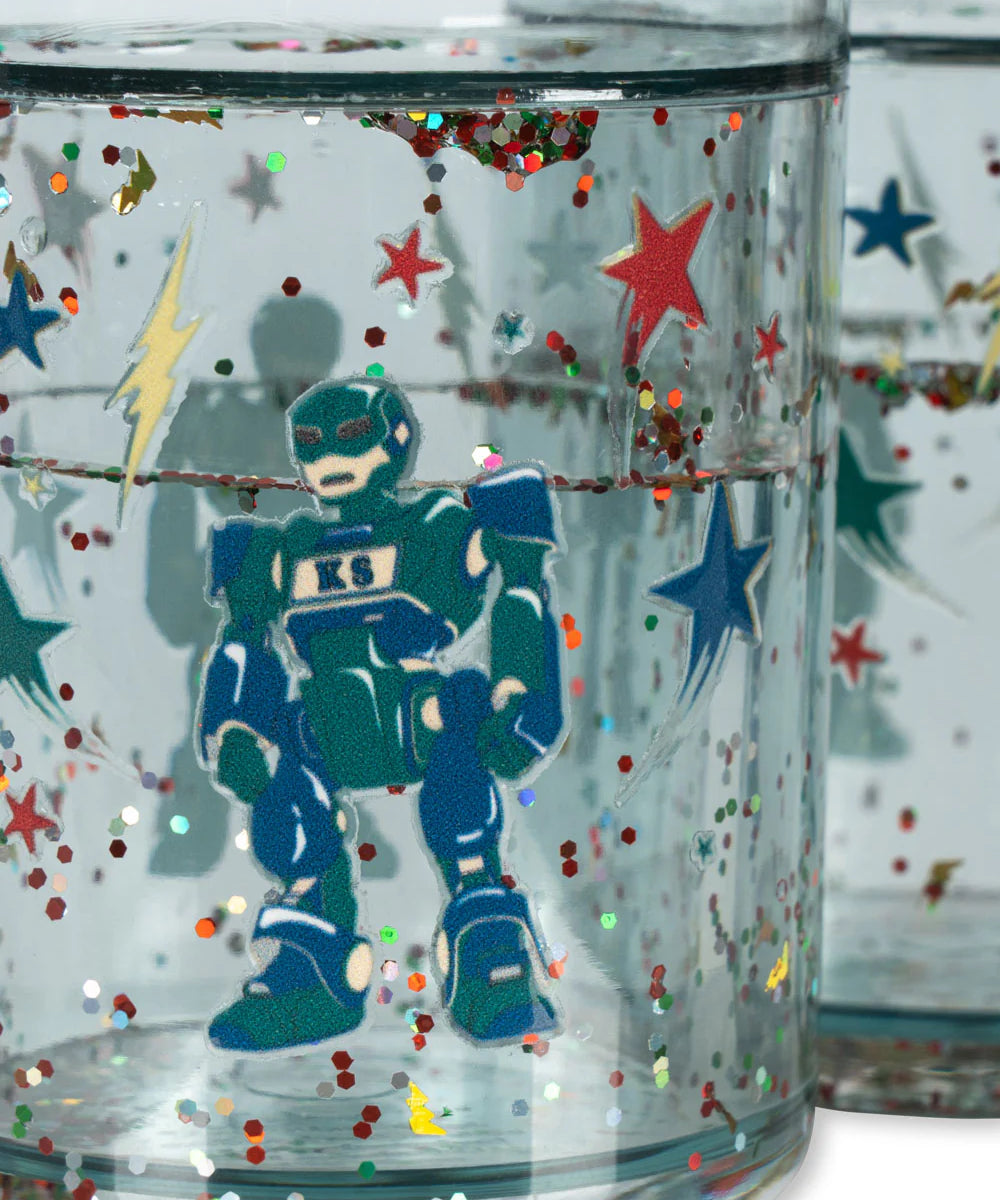 Konges Slojd 2 Pack Glitter Cups- Hero Robot