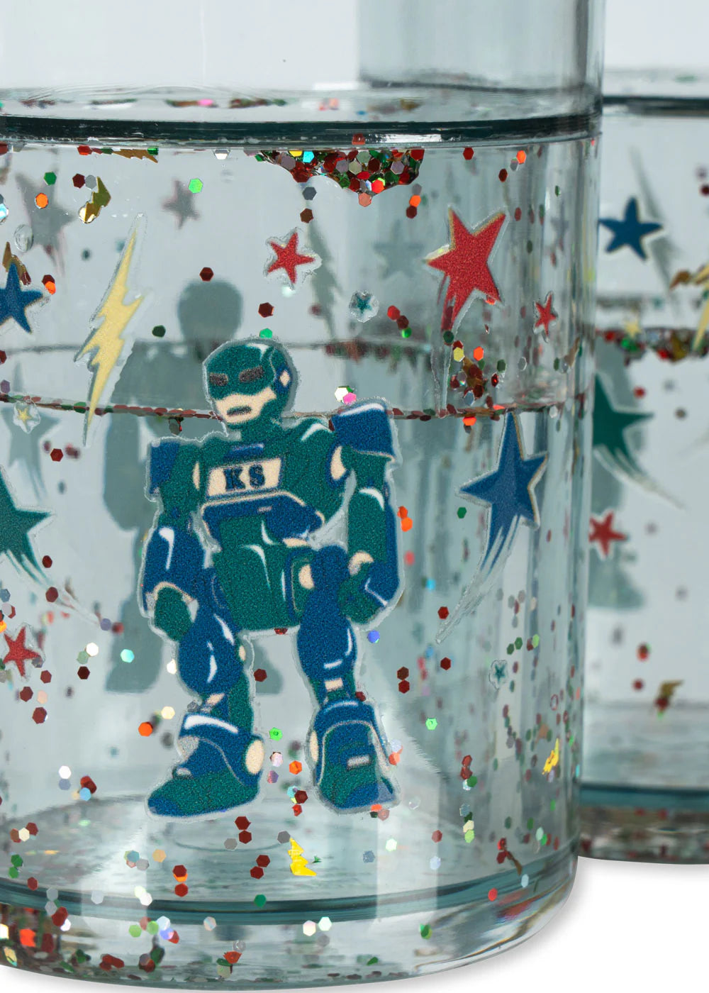 Konges Slojd 2 Pack Glitter Cups- Hero Robot