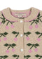 Belou Knit Collar Cardigan- Cherry