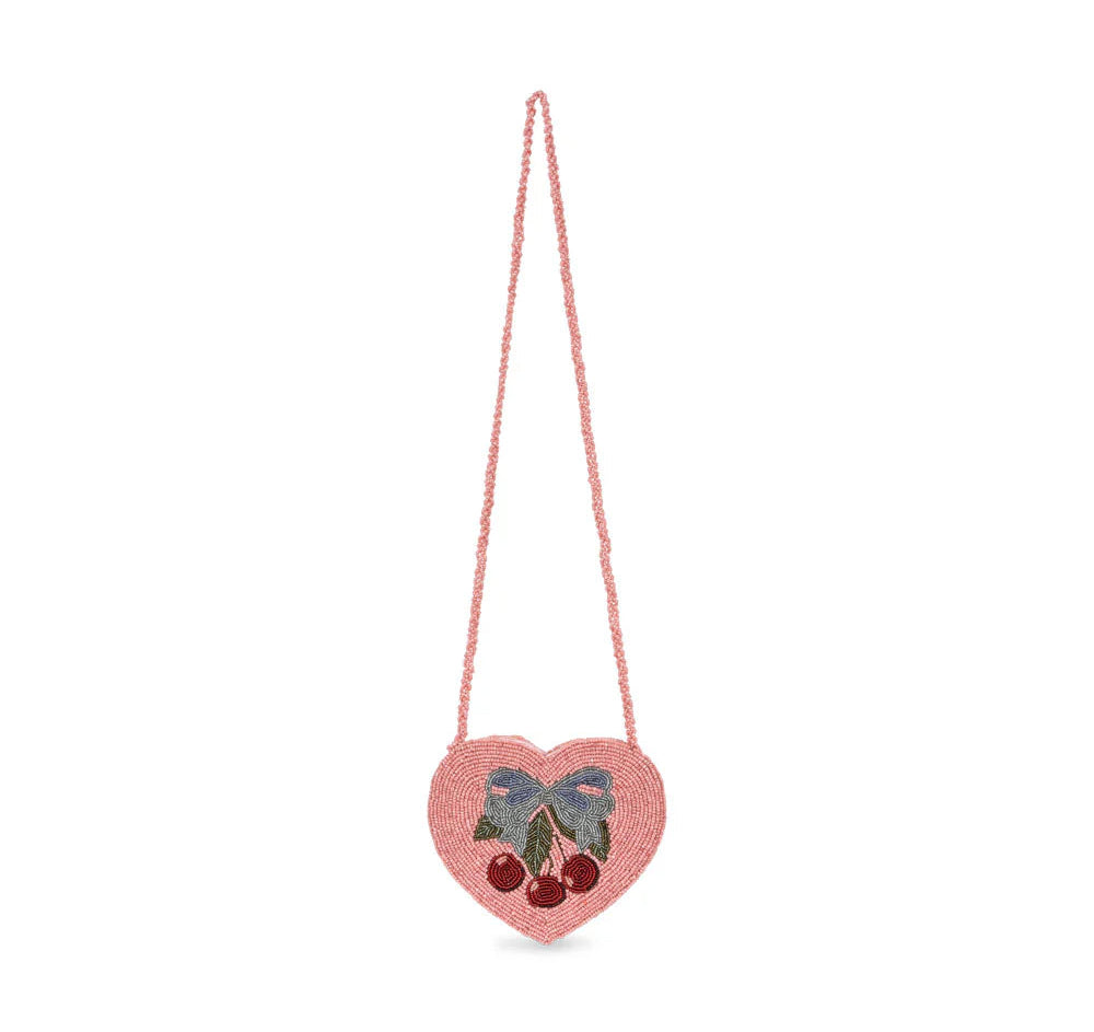 Konges Slojd Beaded Heart Bag- Amarena