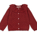 Konges Slojd Holiday Knit Cardigan- Red Dahlia