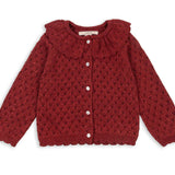Konges Slojd Holiday Knit Cardigan- Red Dahlia