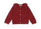 Konges Slojd Holiday Knit Cardigan- Red Dahlia