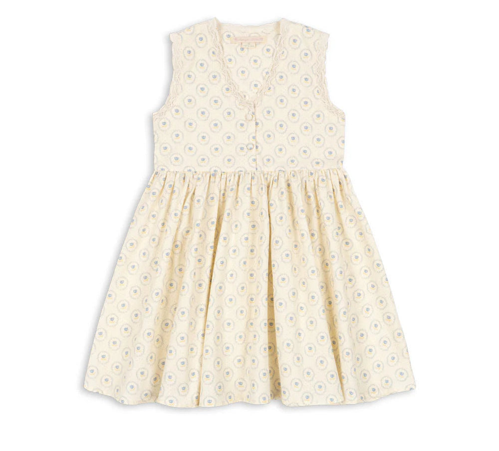 Konges Slojd Coeur Lace Dress- Ciel Mirage