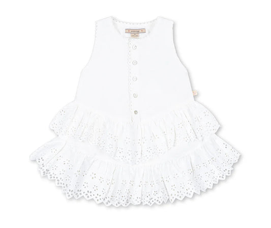 Konges Slojd Evalina Dress- Bright White