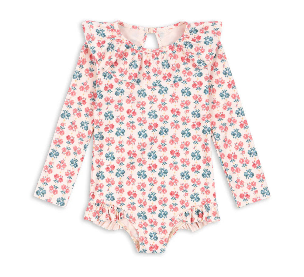 Konges Slojd Manuca Long Sleeve Swimsuit- Lumina Rose