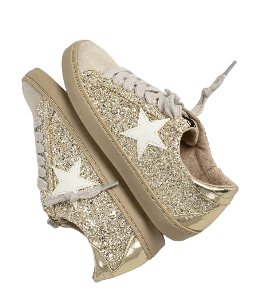 Shu Shop Paula Sneaker- Golden Glitter