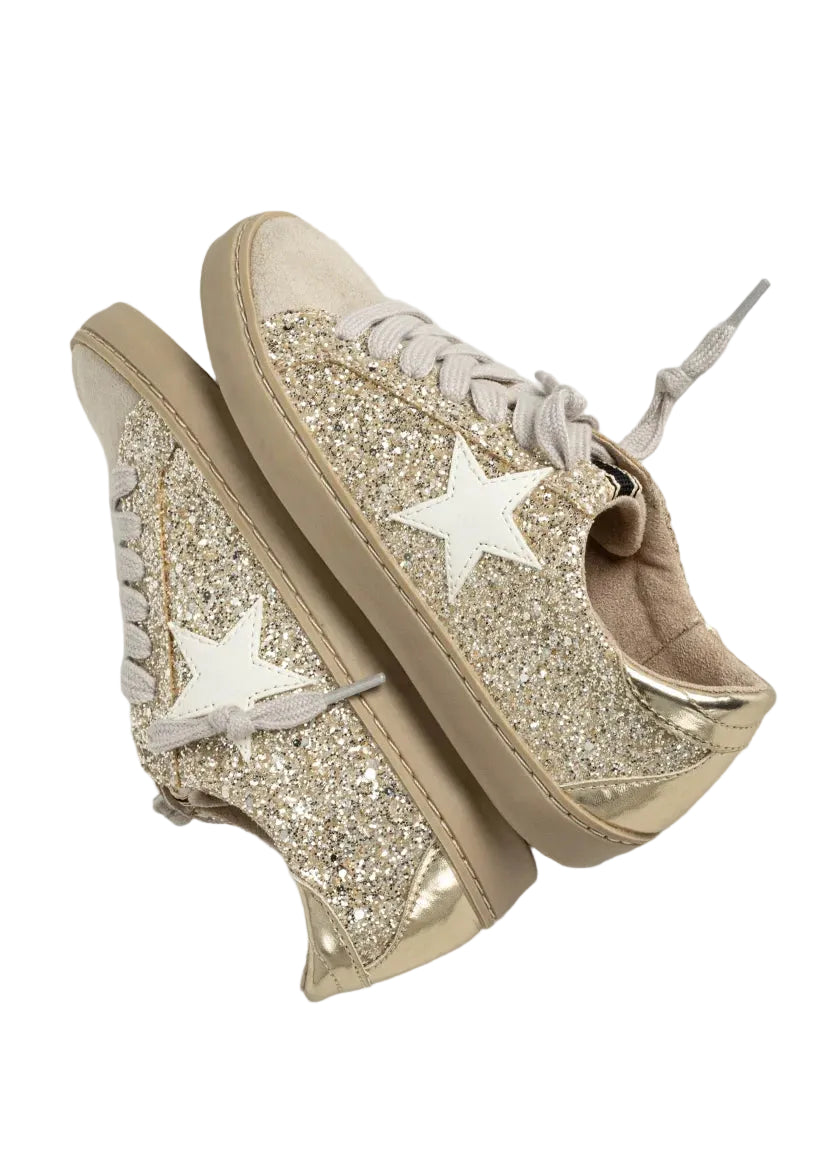 Shu Shop Paula Sneaker- Golden Glitter