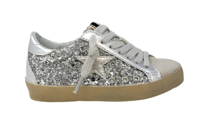 Shu Shop Paula Sneaker- Silver Shimmer