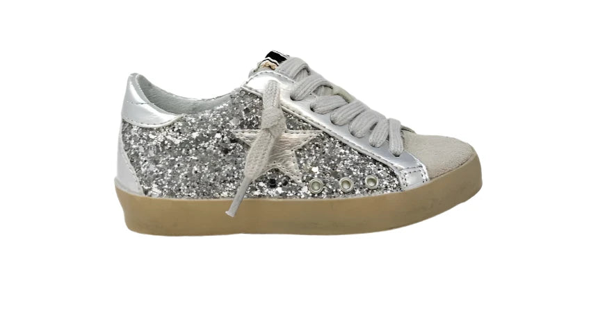 Shu Shop Paula Sneaker- Silver Shimmer