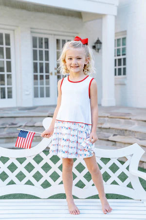 The Proper Peony Patriotic Kids Tennis Dress