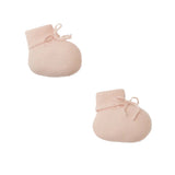 Bonpoint Baby Cashmere Booties- Pale Pink