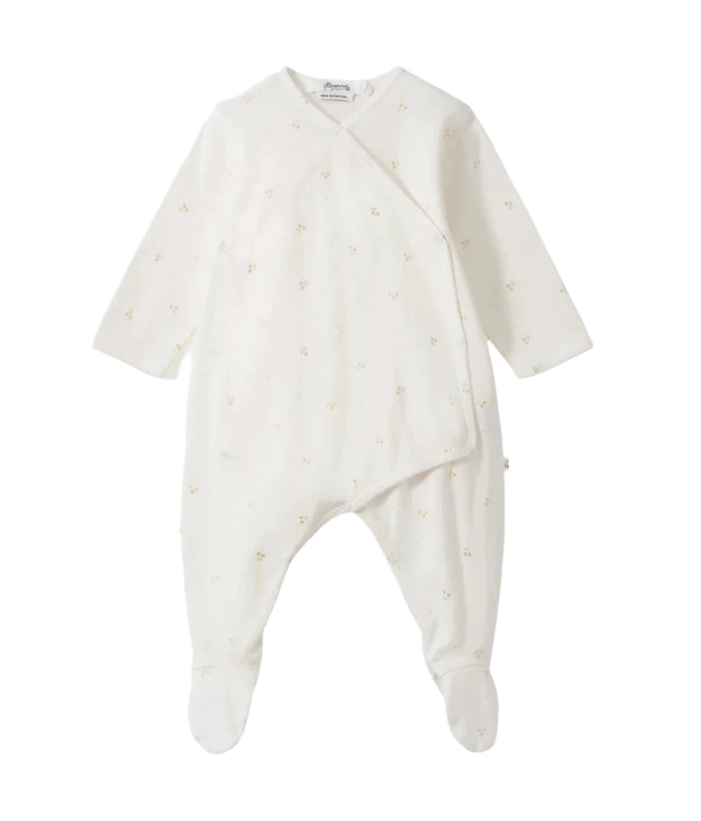 Bonpoint Baby Surplice Gold Pajamas