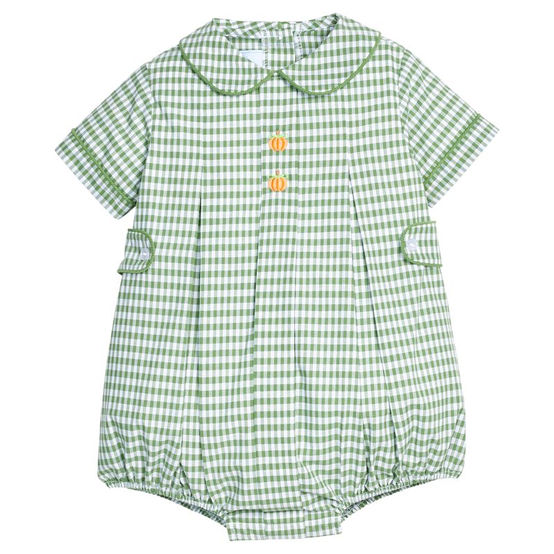 Little English Embroidered Nicholas Bubble - Pumpkin