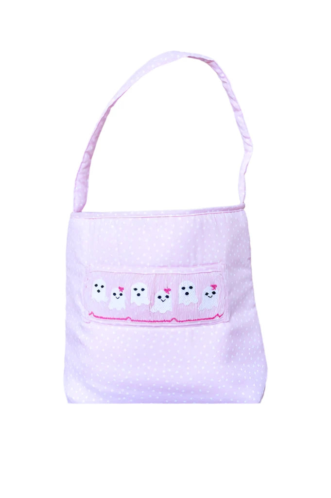 Ruth and Ralph Pink Ghosts Smocked Treat Bag