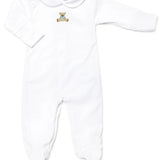 Milly Marie Blue Teddy Bear Collared Footie