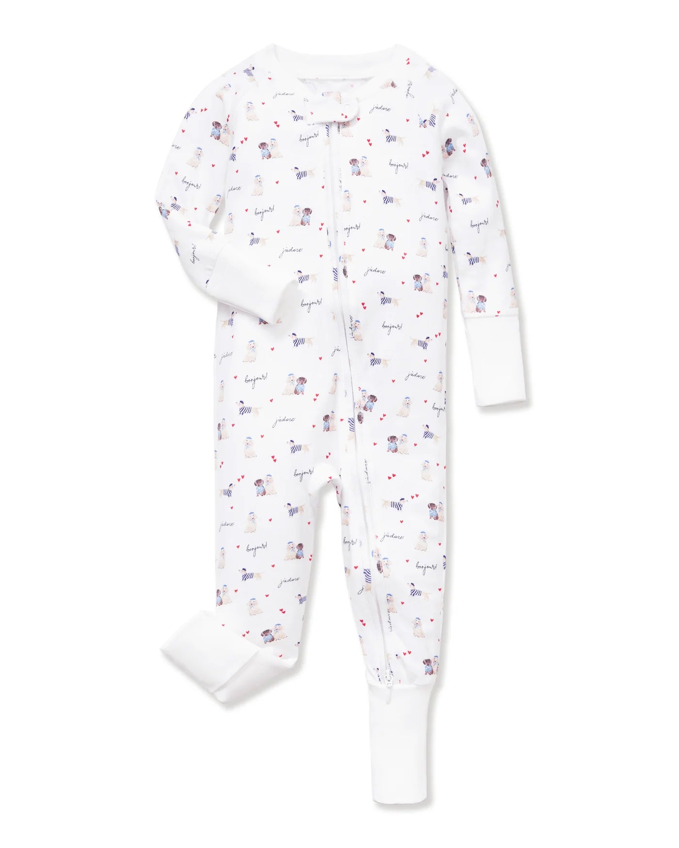 Petite Plume Le Woof Pima Peekaboo Romper