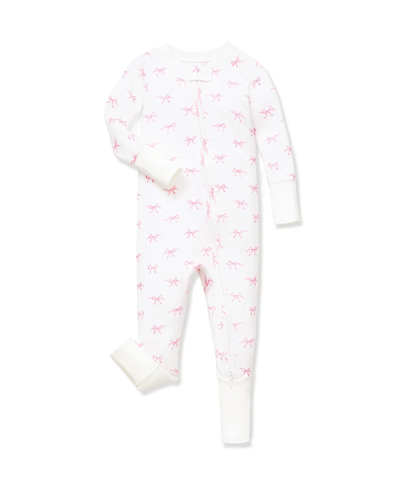Petite Plume Blushing Bows Pima Peekaboo Romper