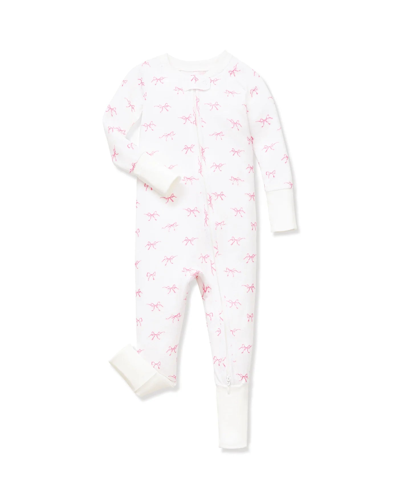 Petite Plume Blushing Bows Pima Peekaboo Romper