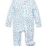 Petite Plume Blue Floral Pointelle Romper