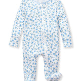 Petite Plume Blue Floral Pointelle Romper