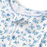 Petite Plume Blue Floral Pointelle Romper