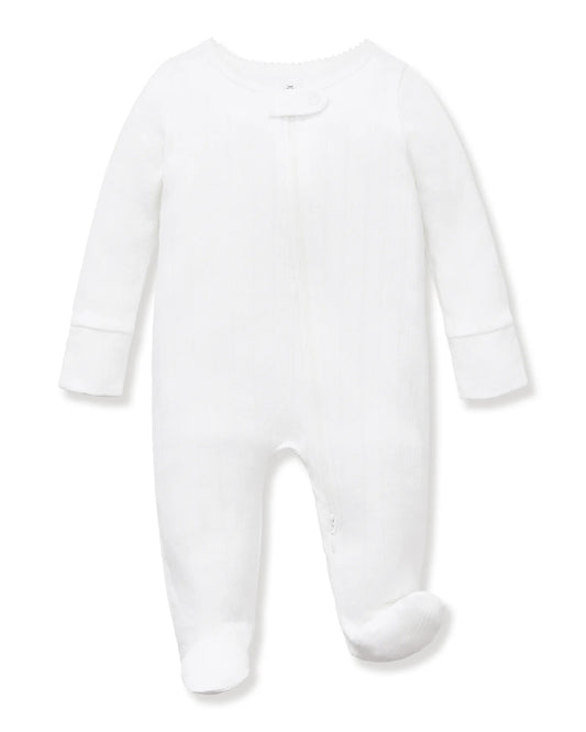 Petite Plume White Pointelle Romper