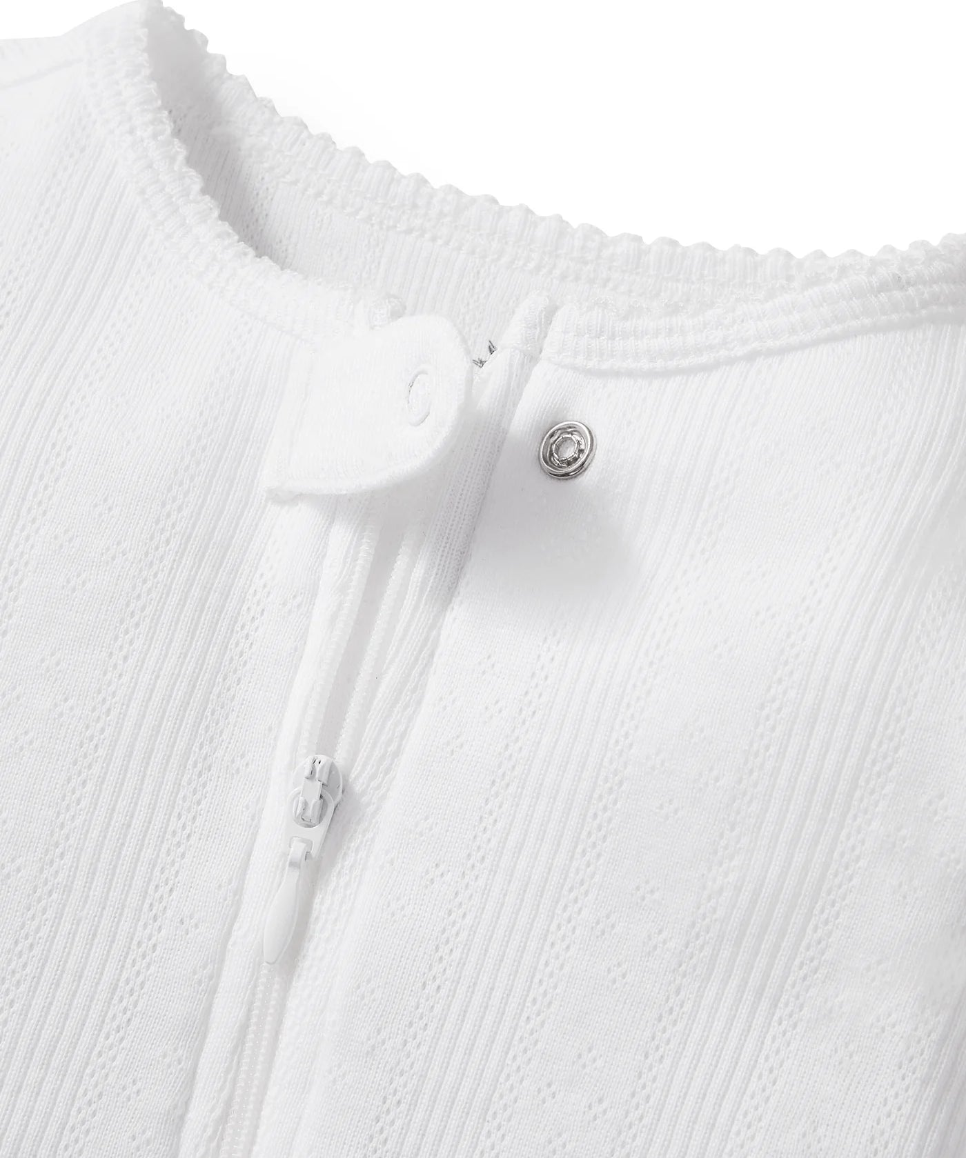 White Pointelle Romper