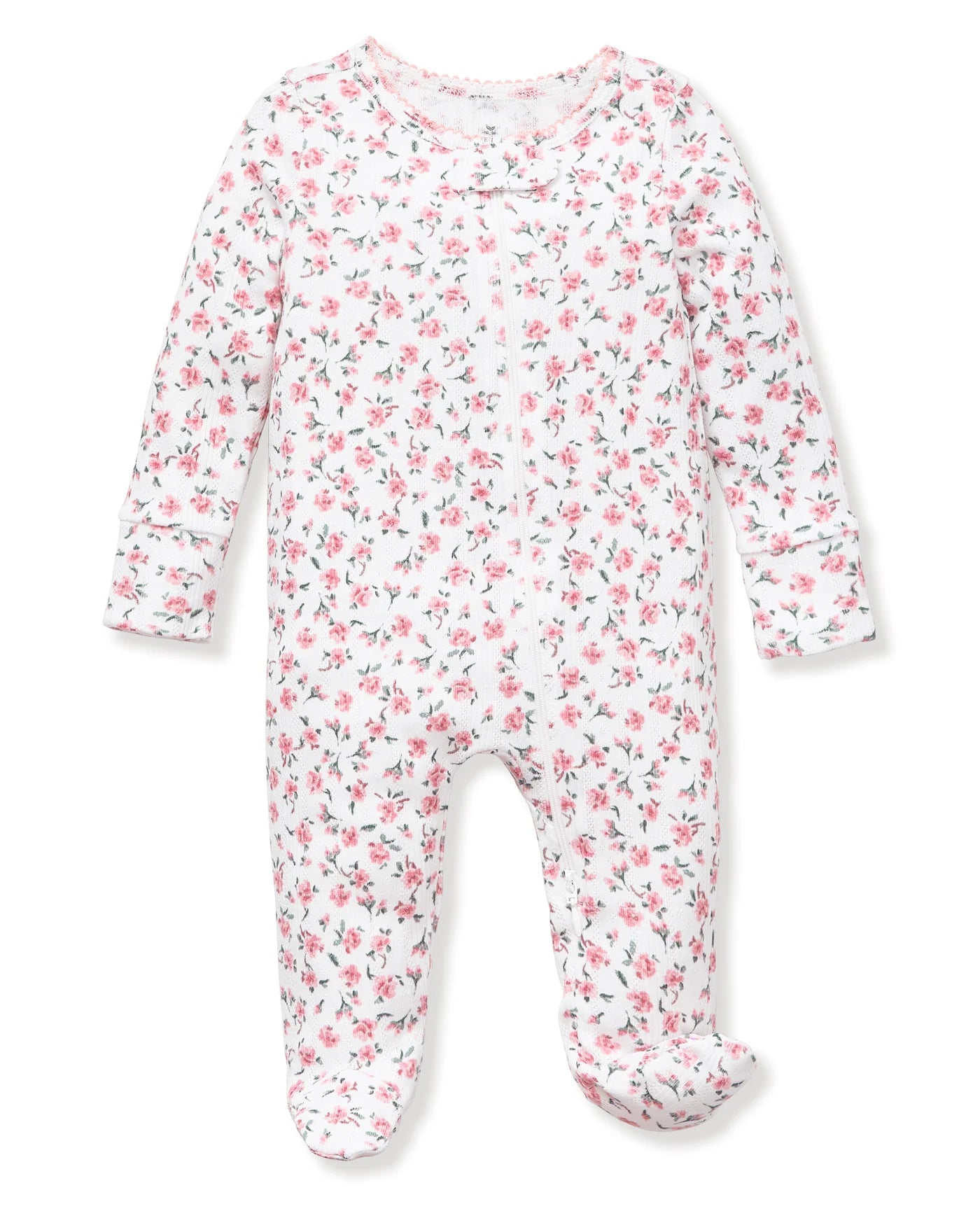 Petite Plume Pink Floral Pointelle Romper