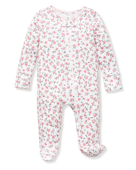 Petite Plume Pink Floral Pointelle Romper