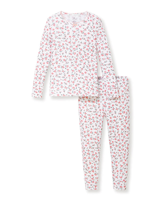 Petite Plume Pink Floral Pointelle Snug Fit Pajamas