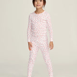 Pink Floral Pointelle Snug Fit Pajamas