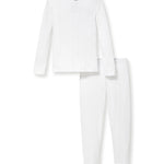 Petite Plume White Pointelle Snug Fit Pajamas