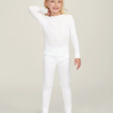 Petite Plume White Pointelle Snug Fit Pajamas
