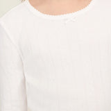 White Pointelle Snug Fit Pajamas