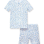 Petite Plume Blue Floral Snug Fit Short Set Pajamas