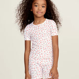 Pink Floral Snug Fit Short Set Pajamas