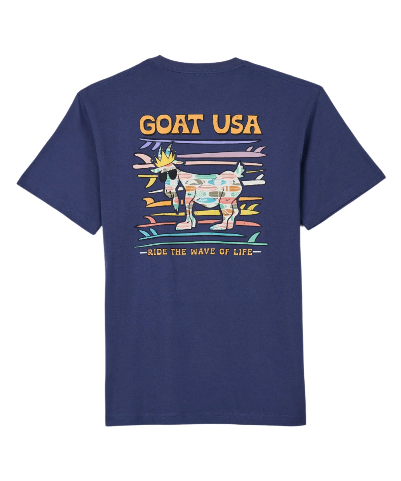 GOAT USA Surf T-Shirt- Navy