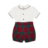 La Coqueta Red Tartan Pablo Baby Boy Set