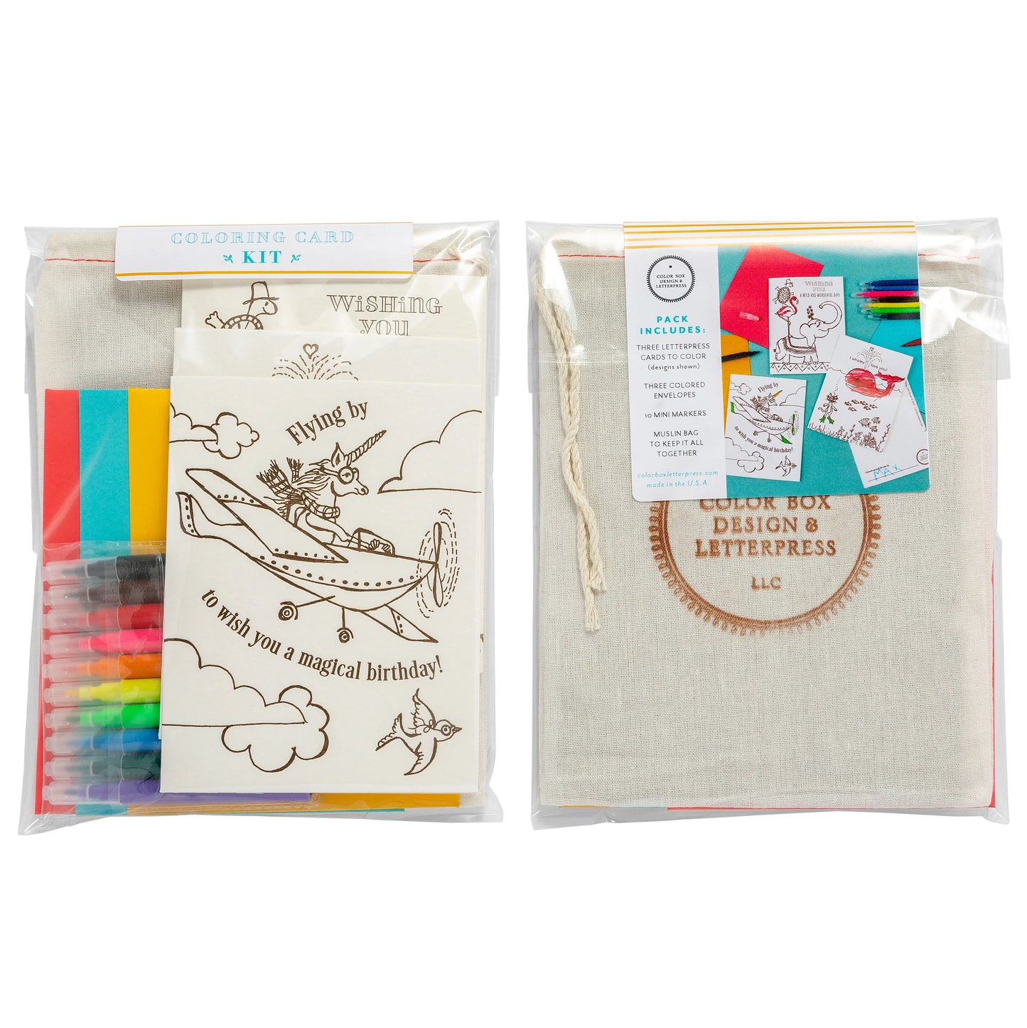 Letterpress Coloring Card Creative Kit 