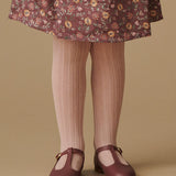 La Coqueta Ribbed Girl Tights - Pale Pink