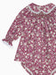 La Coqueta Burgundy Floral Palma Baby Girl Hand-Smocked Set