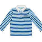Oso & Me Parker Polo- Sky Blue Stripe