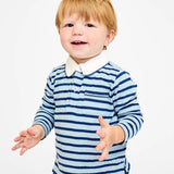 Oso & Me Parker Polo- Sky Blue Stripe