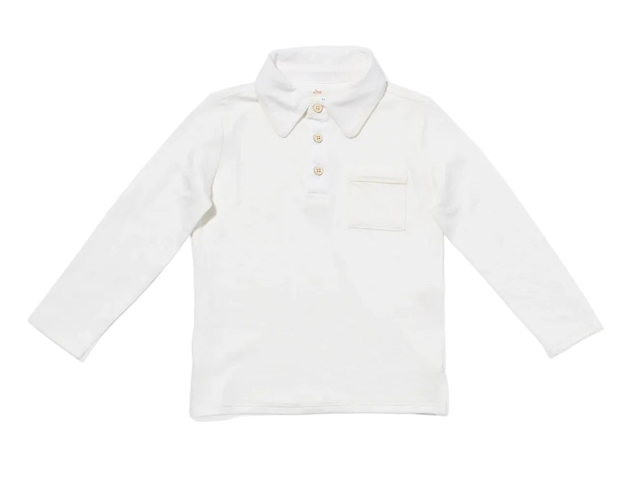 Oso & Me Parker Polo- Vanilla Piping