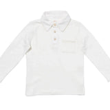 Oso & Me Parker Polo- Vanilla Piping