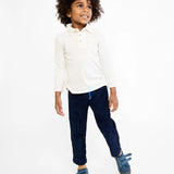 Oso & Me Parker Polo- Vanilla Piping