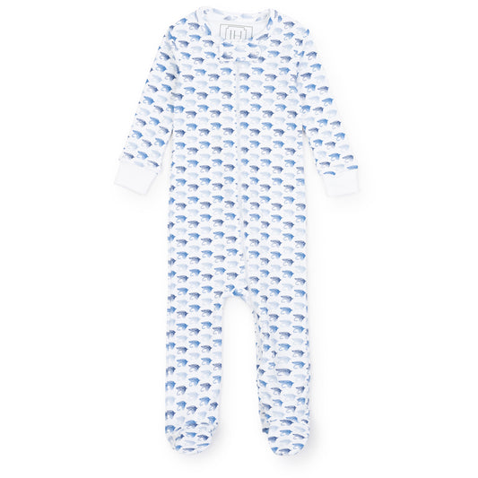 Lila and Hayes Parker Zipper Pajama - Fly Fishing