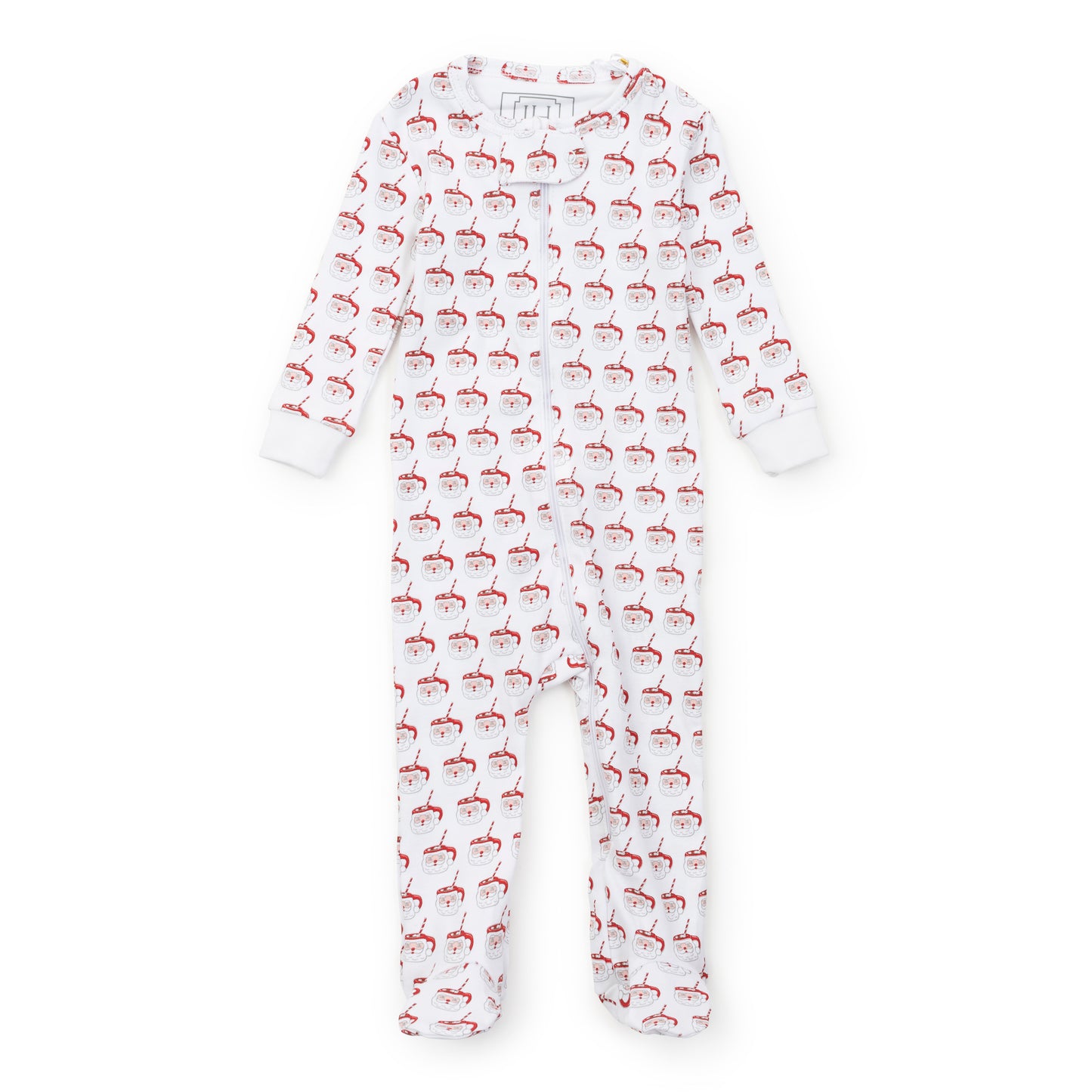 Lila and Hayes Parker Boys' Zipper Pajama - Hot Cocoa Santa